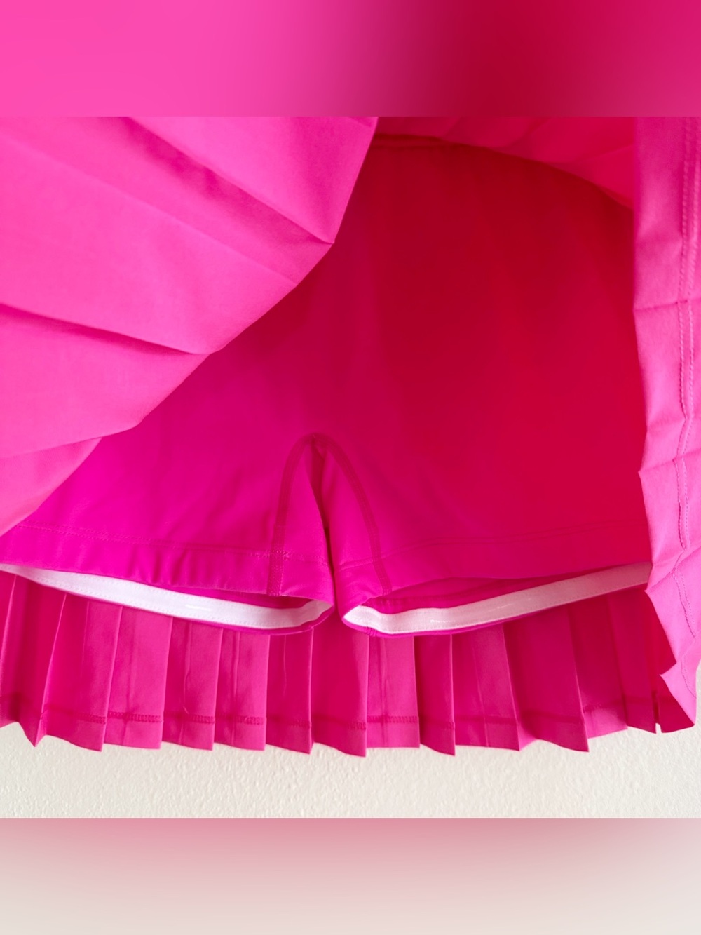SSYS Pleated Pink w/ Lime Orange Band Tennis Pickleball Skort Size Medium - Picture 3 of 7